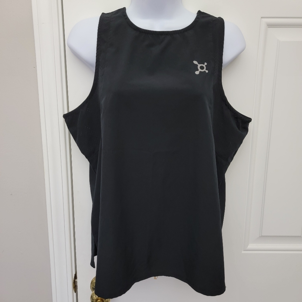 Orangetheory Fitness Black Lightweight Mesh Panel Run Tank Logo Size Small